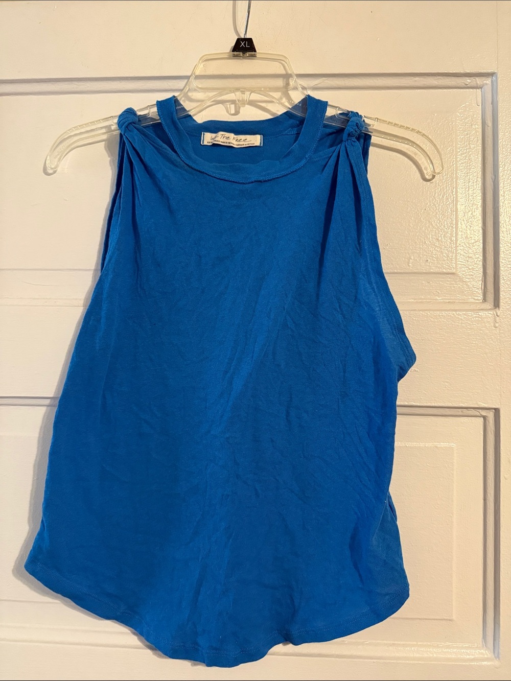 We The Free Royal Blue Knotted Tank Top